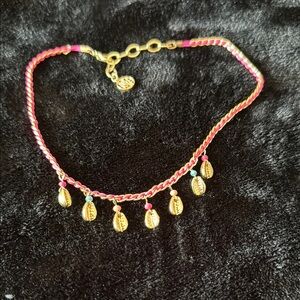 Lilly Pulitzer Gold and Pink Shell Charm Necklace